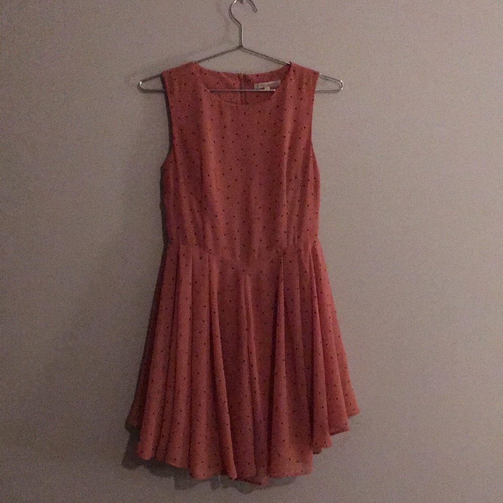 Pink polka dotted dress